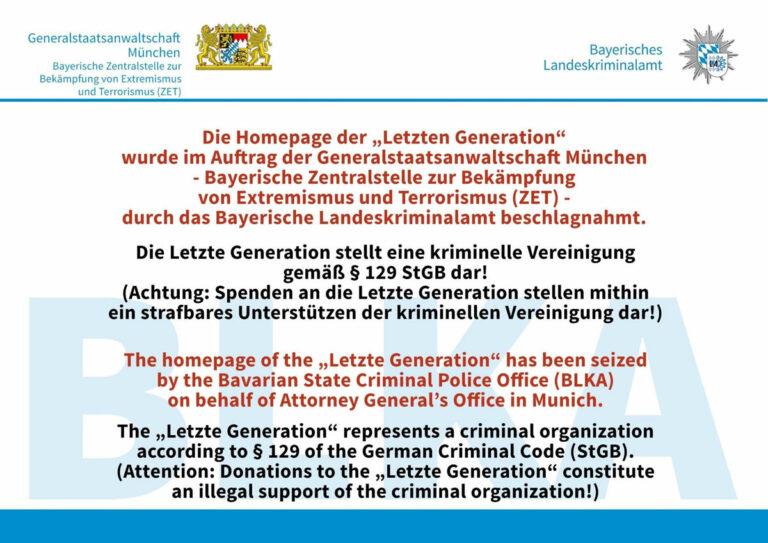 220501 LetzteGeneration - Instrumente gezeigt - Justiz, Letzte Generation, Paragraph 129 - Blog