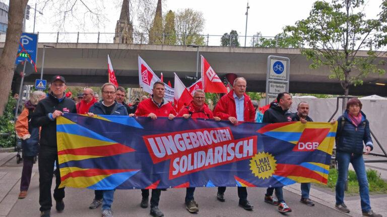 DGB Stuttgart - Fahimi lobt Tarifabschlüsse - 1. Mai 2023 - 1. Mai 2023