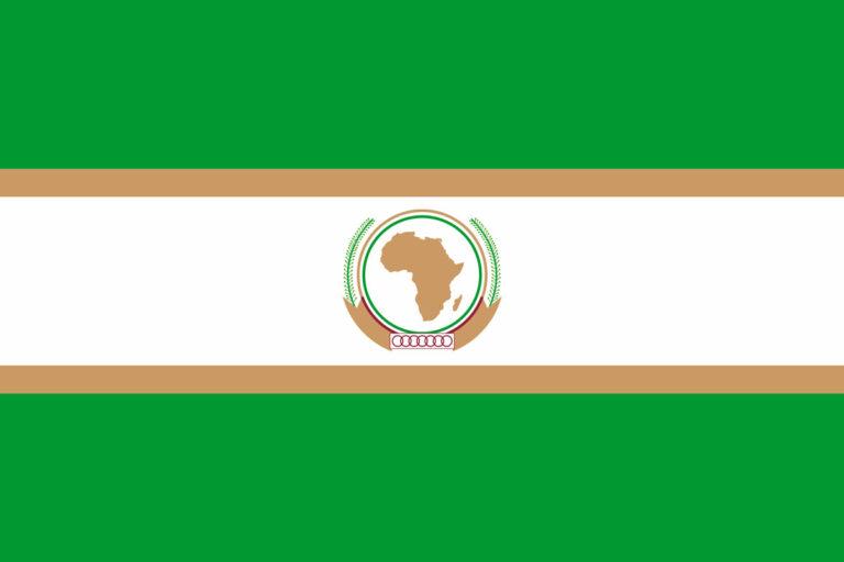 OAU Fahne - 60 Jahre Kampf gegen den Kolonialismus in Afrika - Organisation für Afrikanische Einheit - Organisation für Afrikanische Einheit