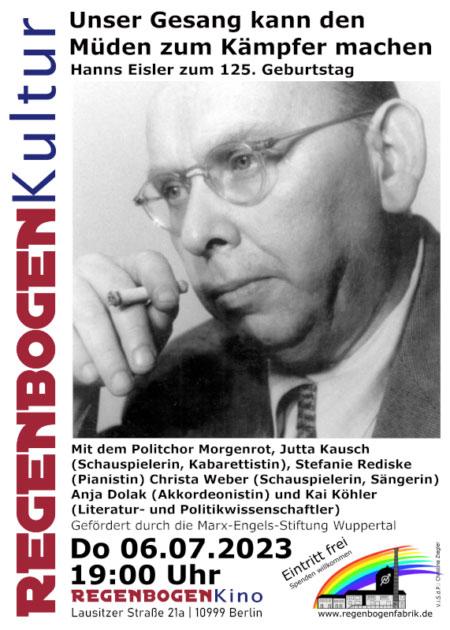 20230706 Hanns Eisler 450x630 1 - Gesang, der Müde zu Kämpfern macht - Anja Dolak, Christa Weber, Hanns Eisler, Jutta Kausch, Kai Köhler, Politchor Morgenrot, Stefanie Rediske - Blog