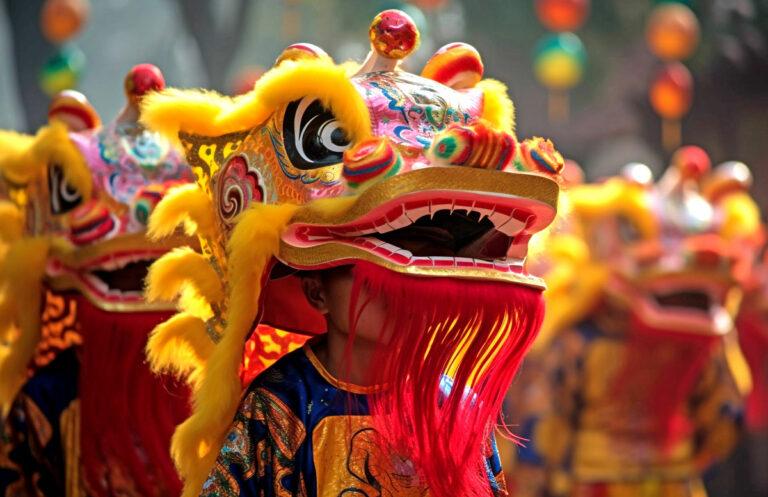 2501 mehrfarbige drachentaenze durch traditionelle chinesische paraden die von ki generiert werden 1 - Die Chinesen kommen - China-Debatte, deutscher Imperialismus, Regierungspropaganda, Verfassungsschutz - Internationales