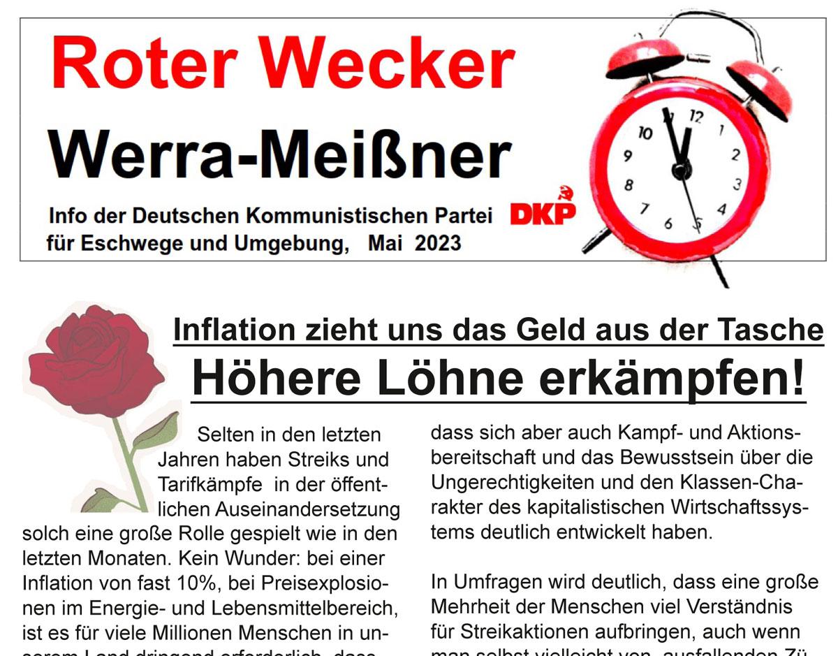 261202 1 - Roter Wecker klingelt in Nordhessen - DKP, Kleinzeitung, Kommunalpolitik, Nordhessen - Politik