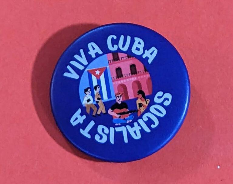 SOLI Button Cuba - ¡Ja zu Kuba – Nein zum Imperialismus! - Kuba-Solidarität - Kuba-Solidarität