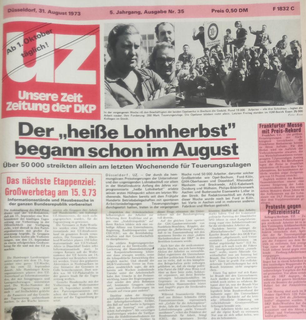 321301 UZ HeisserHerbstInflation - „Eine Mark mehr für alle“ - Ford-Streik Köln 1973 - Theorie & Geschichte