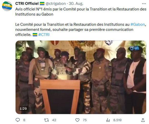 Gabon - Putsch in Gabun - Albert Ondo Ossa, Ali Bongo Ondimba, Brice Clotaire Oligui Nguema, CTRI, Gabun, Militärputsch, Olivier Véran, Omar Bongo - Blog