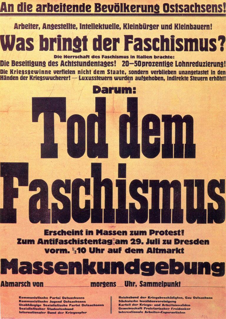 Tod dem Faschismus - 100 Jahre Internationale Antifaschisten-Liga - Hintergrund - Hintergrund