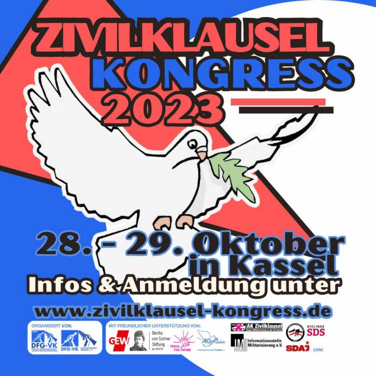 420402 Plakat - Gegen den Ungeist der „Zeitenwende“ - Zivilklausel-Kongress 2023 - Zivilklausel-Kongress 2023