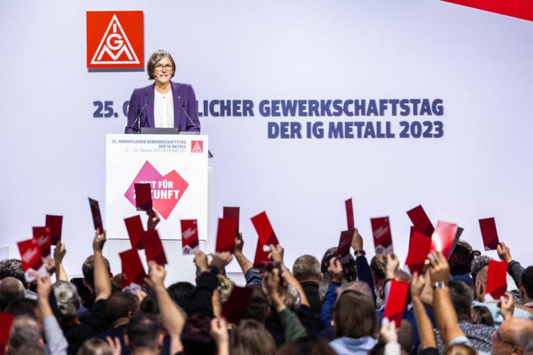 430201 IGM - IG Metall wählt Vorstand - 25. Gewerkschaftstag der IG Metall, Christiane Brenner, Hans-Jürgen Urban, IG Metall, Jürgen Kerner, Nadine Boguslawski, Ralf Reinstädtler - Wirtschaft & Soziales