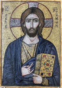 4316 Mosaikikone mit Christus dem Barmherzigen Bodemuseum anagoria - Au weia - Karl Rehnagel, Kolumne oder so - Vermischtes