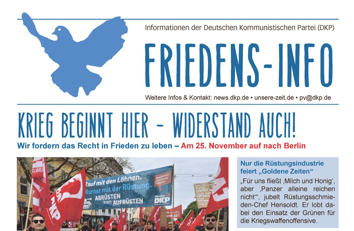 Friedens Info der DKP Seite 1 - Alle nach Berlin! - Berlin, DKP, Friedens-Info, Friedenskampf - Blog