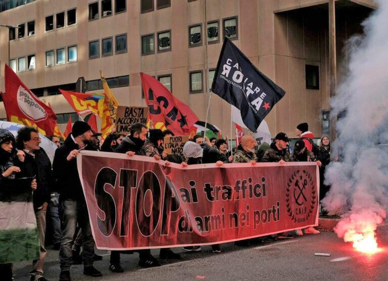 4607 Genua - Waffenlieferungen nach Israel blockiert - Palästina-Solidarität - Palästina-Solidarität