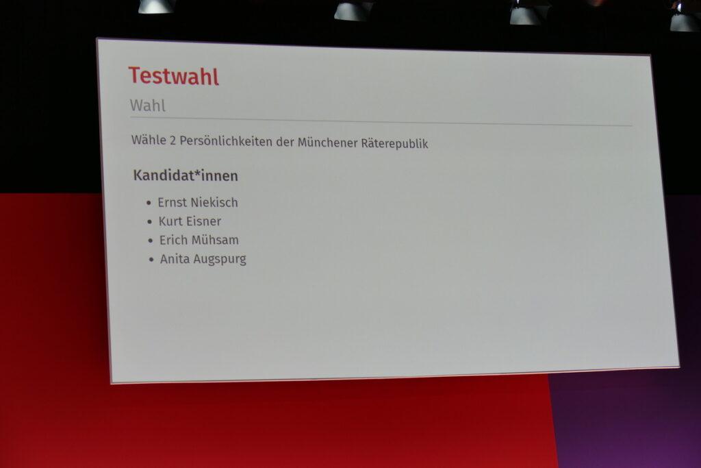 Testwahl - Ein bisschen schleppend - -