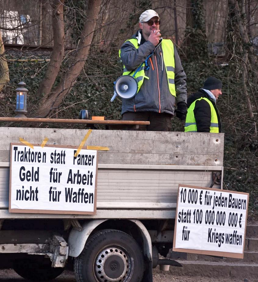 0315 01 - Traktoren statt Panzer - Bauernproteste, DKP Flensburg, Kürzungen, Militarisierung, Rüstungskonzerne, Widerstand - Aktion