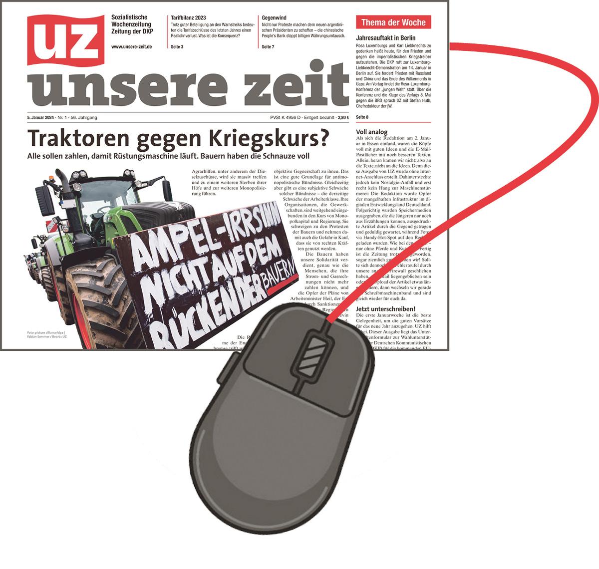 UZ Maus2 - Neue Übersichtlichkeit - Internetauftritt, Neuausrichtung, UZ - Zeitung der DKP - Vermischtes