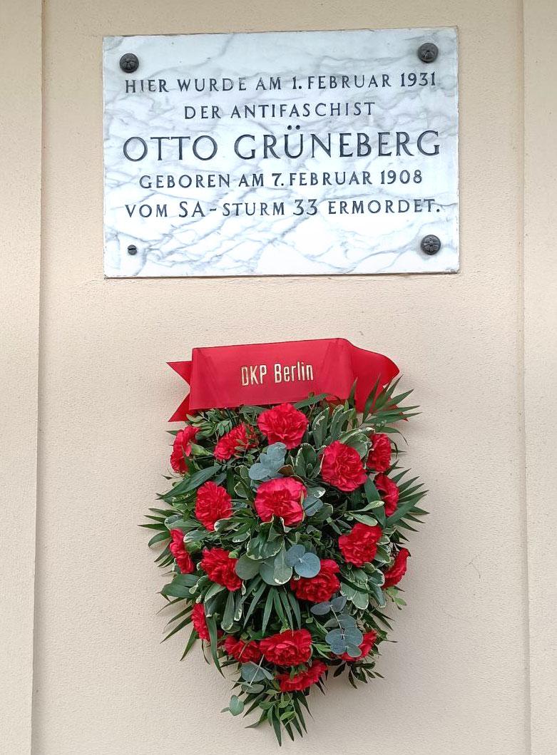 060502 Bildmeldung - Gedenken an Otto Grüneberg - Otto Grüneberg - Politik