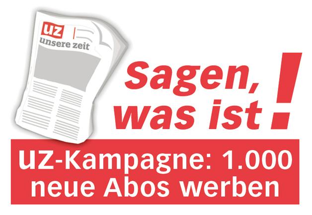 logo sagenwasist unterzeile - So wird das gemacht - Direktkandidat*Innen, DKP Aachen, DKP Neuss, EU-Wahl 2024, Leseprobe, Sagen was ist, UZ - Zeitung der DKP, UZ-Kampagne - Aktion