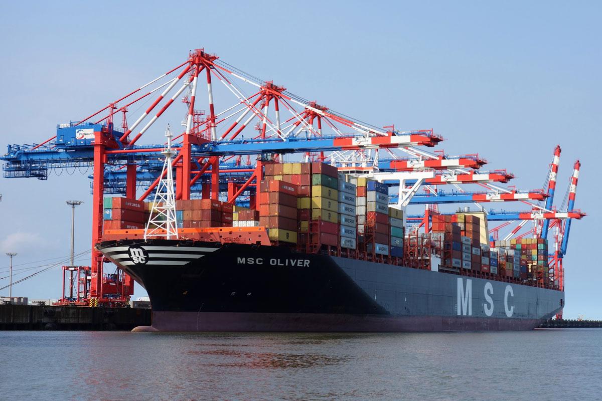 MSC OLIVER 1673 - Warnstreiks in Wilhelmshaven - Tarifrunde Seehäfen, ver.di, Wilhelmshaven - Blog
