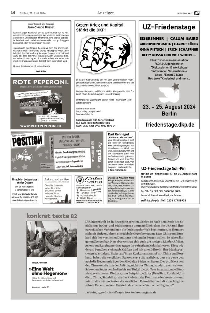 UZ 2024 25 Seite 14 - Anzeigen 25-2024 - Anzeigen - Anzeigen