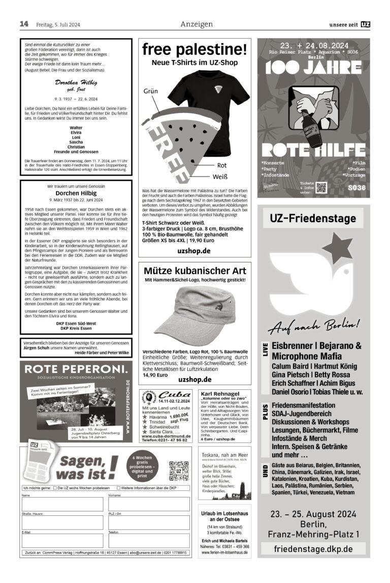 UZ 2024 27 Seite 14 - Anzeigen 2024-27 - Anzeigen - Anzeigen
