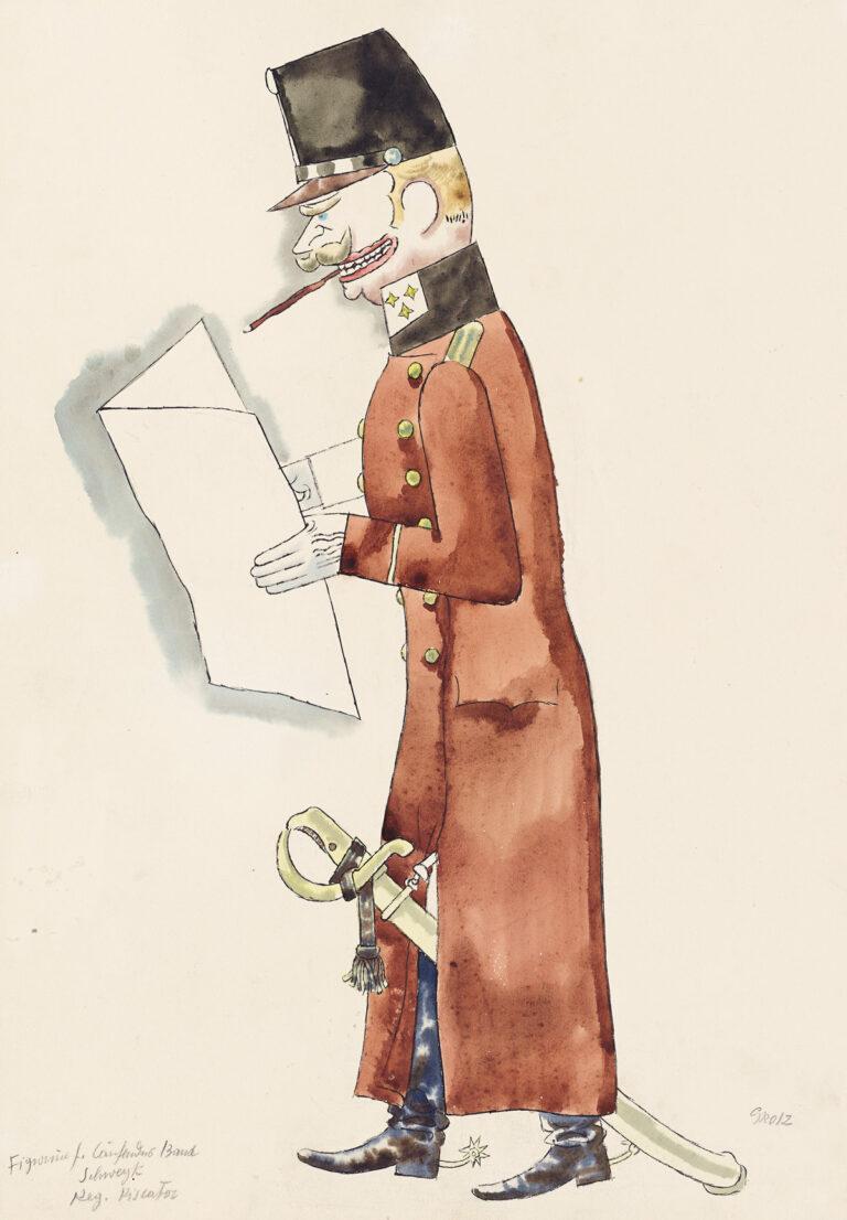 6. OfffizierGeorge Grosz Offizier Figurine 1927 AdobeRGB - Was sind das für Zeiten? - Bertolt Brecht - Bertolt Brecht