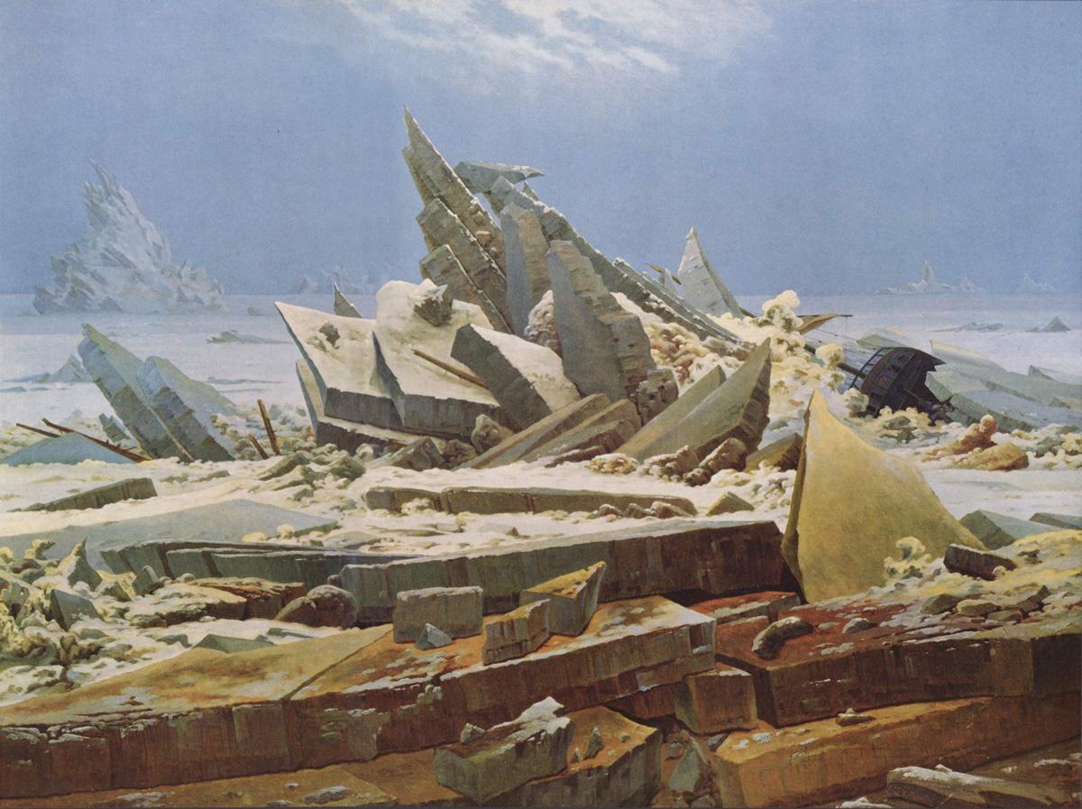 3611 Caspar David Friedrich Das Eismeer Hamburger Kunsthalle 02 - Höllische Eiszeit - 250. Geburtstag, Caspar David Friedrich, Malerei - Kultur