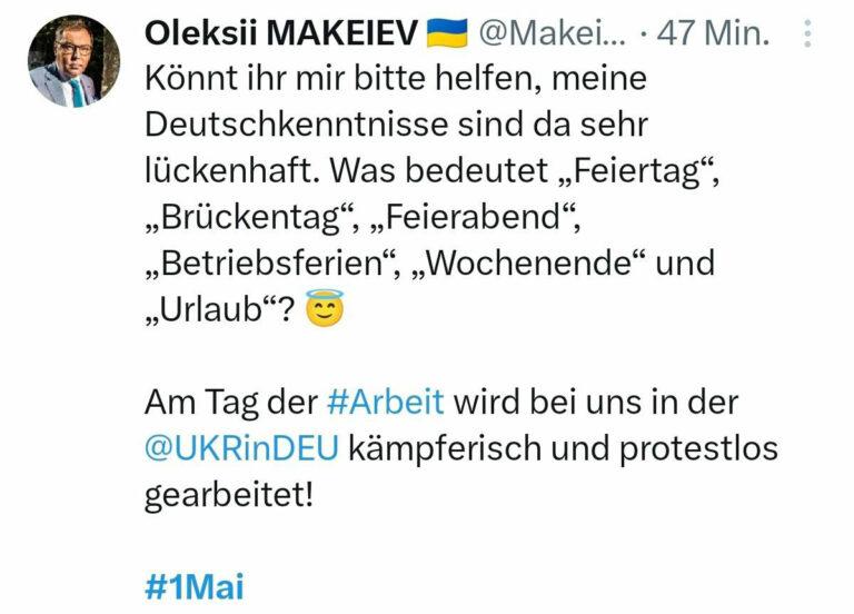 190901 Bild Screenshot Twitter - Feixender Botschafter - Ukraine - Ukraine