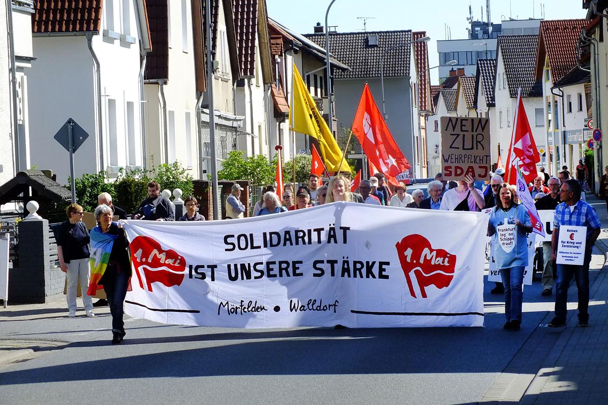 Moerfelden Rudi Hechler - Runter mit der Rüstung! - 1. Mai 2025, Abrüstung und Frieden, DKP, Friedensdemonstration, GEW, IG Bau, IG Metall, Nie wieder Faschismus – Nie wieder Krieg!, SDAJ, ver.di - Blog