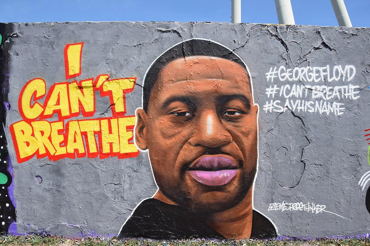 Wandbild Portrait George Floyd von Eme Street Art im Mauerpark Berlin - Kein Wendepunkt - Black lives matter, Derek Chauvin, George Floyd, Minneapolis, Polizeimord - Blog