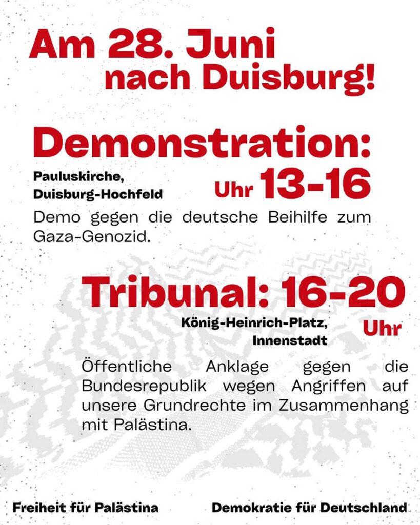 Palästina-Solidarität klagt an - Antirepression, Demonstration, Duisburg, Friedensaktivistin, Genozid, Palästina Solidarität Duisburg, Palästina-Solidarität, Sharareh Shahedali, Tribunal gegen Bundesrepublik - Blog Bild Tribunal - Palästina-Solidarität klagt an - Antirepression, Demonstration, Duisburg, Friedensaktivistin, Genozid, Palästina Solidarität Duisburg, Palästina-Solidarität, Sharareh Shahedali, Tribunal gegen Bundesrepublik - Blog