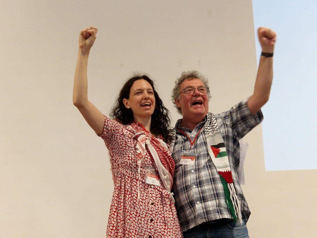 SDAJ und DKP: Seite an Seite gegen die Monopole, solidarisch mit Palästina! Foto: Martina Lennartz.