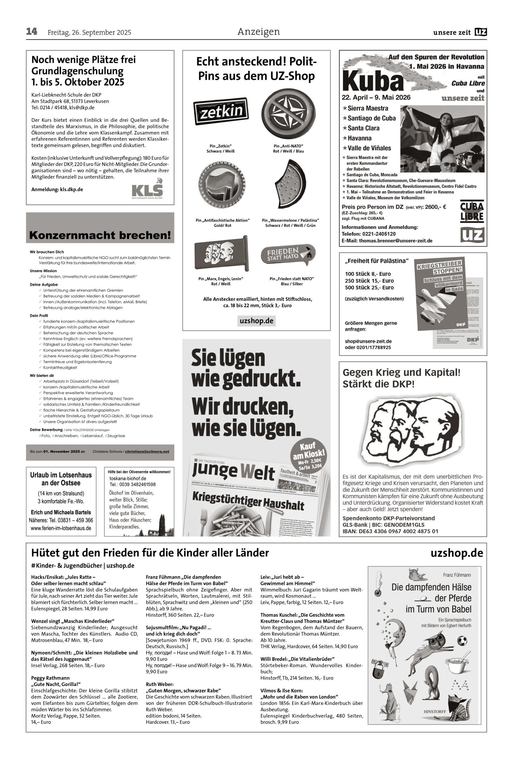 UZ 2025 39 Seite 14 scaled - Anzeigen 2025-39 - UZ vom 26. September 2025 - UZ vom 26. September 2025