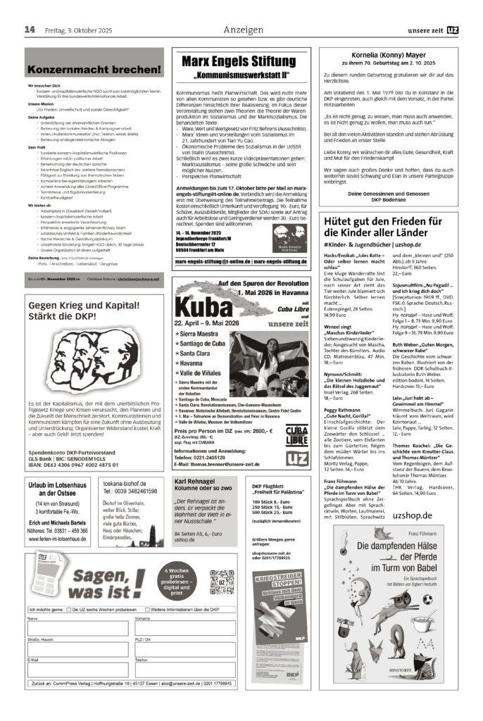 UZ 2025 40 Seite 14 - Anzeige 2025-40 - Anzeigen - Anzeigen