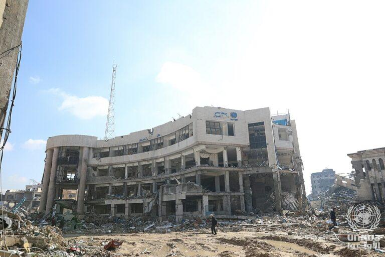 Destruction of UNRWA el Sheikh Radwan health center February 2024 - Fakten sprechen für UNRWA - Gaza-Krieg - Gaza-Krieg