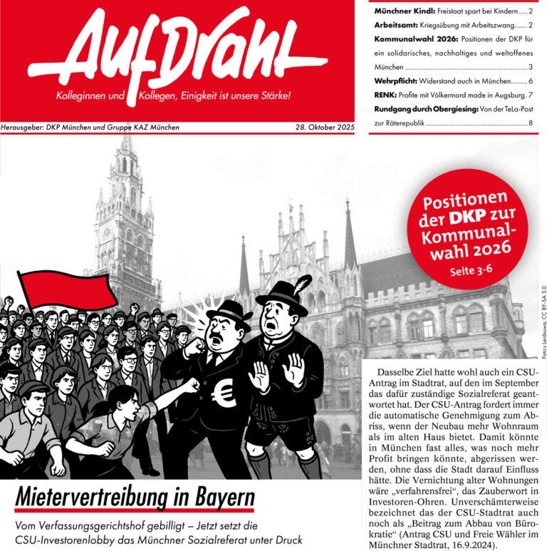 480802 AufDraht Ausriss 1 - Münchner Mietervertreibung - Dokumentiert - Dokumentiert