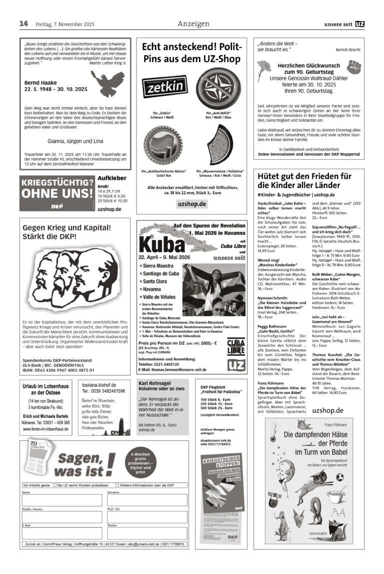 UZ 2025 45 Seite 14 - Anzeigen 2025-45 - Anzeigen - Anzeigen