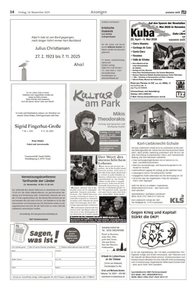 UZ 2025 46 Seite 14 - Anzeigen 2025-46 - Anzeigen - Anzeigen