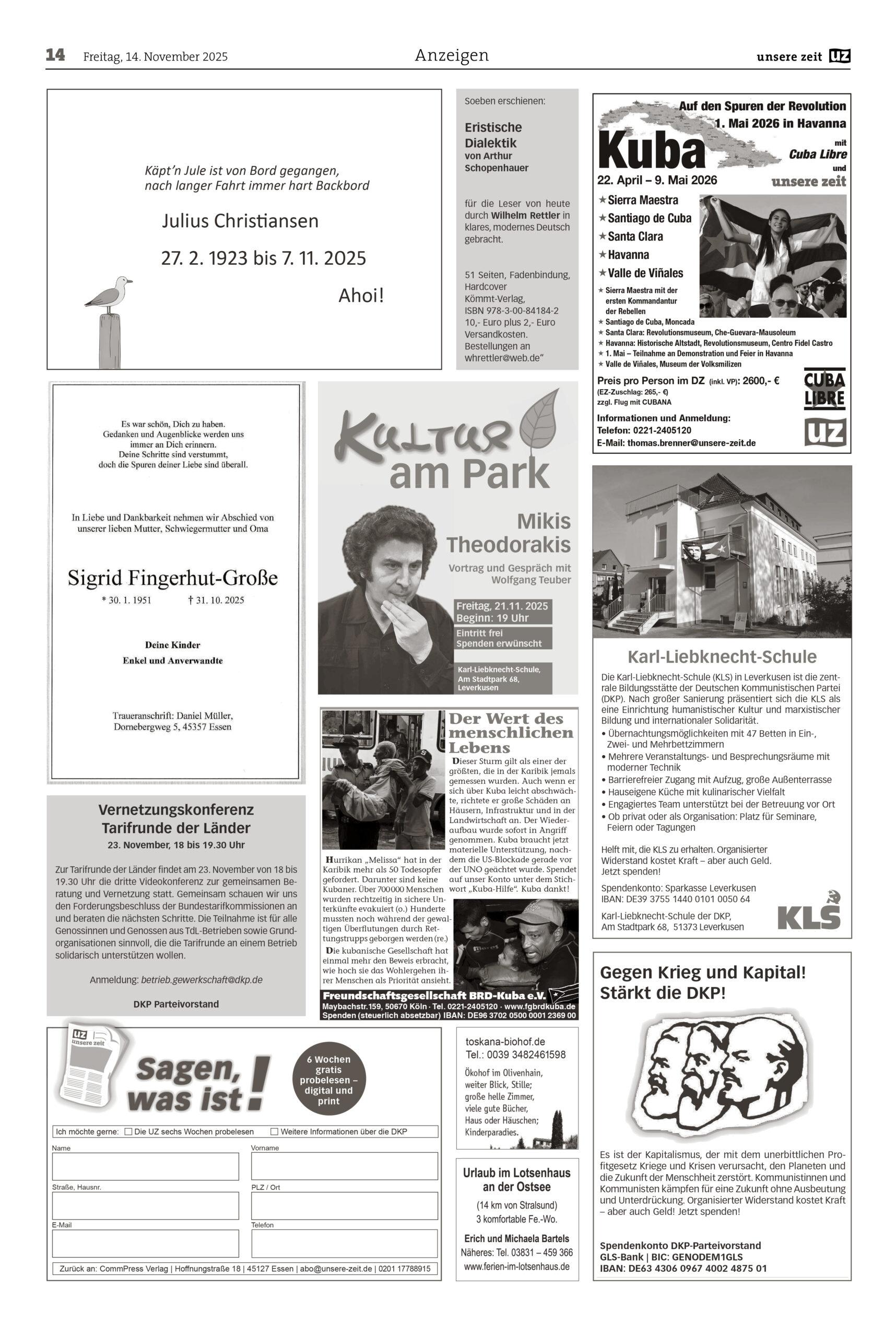 UZ 2025 46 Seite 14 scaled - Anzeigen 2025-46 - UZ vom 14. November 2025 - UZ vom 14. November 2025
