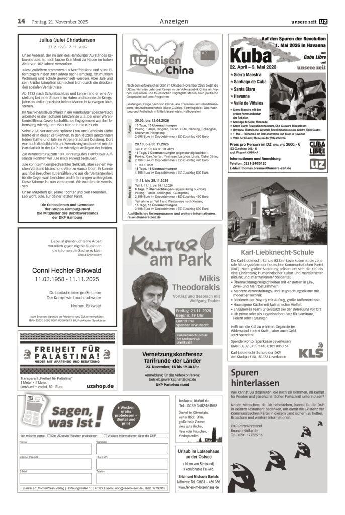 UZ 2025 47 Seite 14 - Anzeigen 2025-47 - Anzeigen - Anzeigen