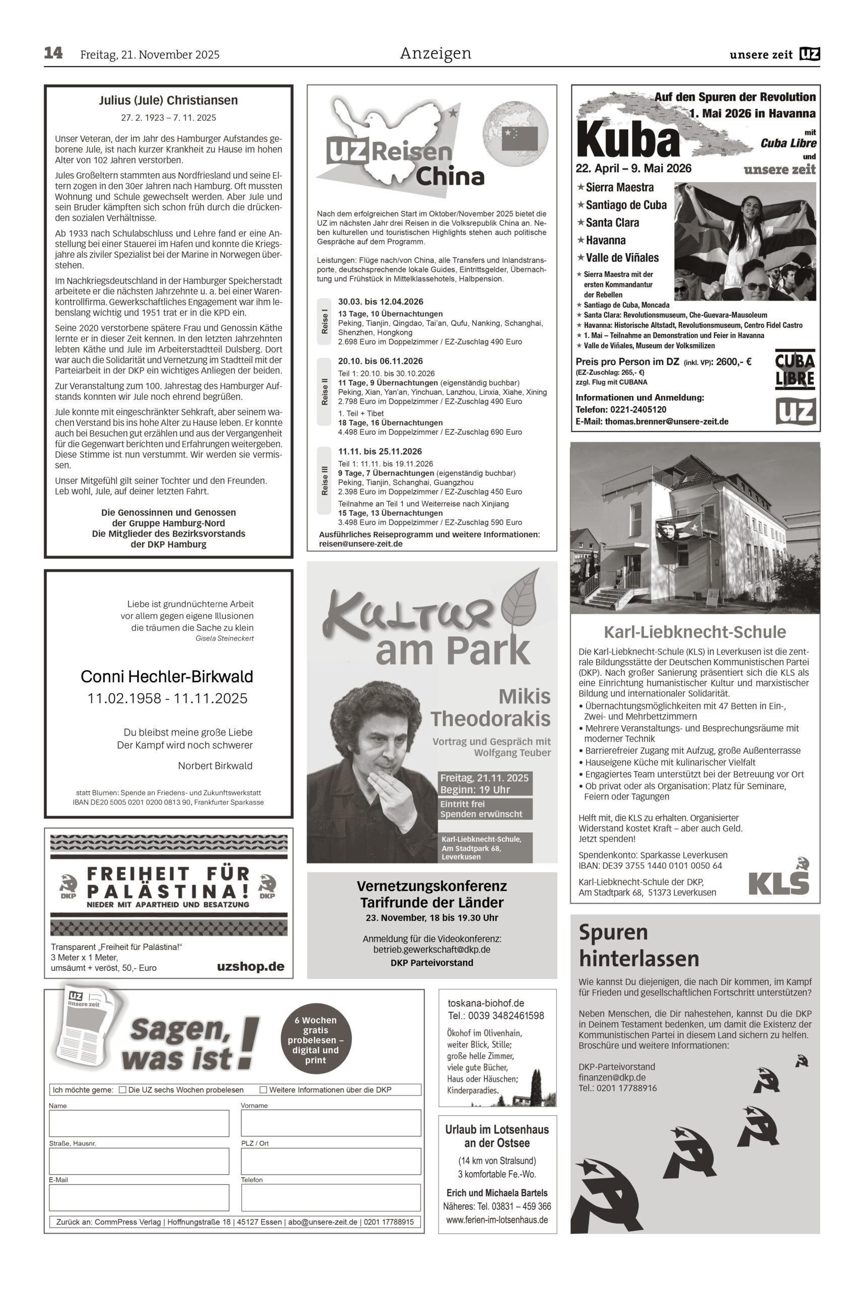 UZ 2025 47 Seite 14 scaled - Anzeigen 2025-47 - UZ vom 21. November 2025 - UZ vom 21. November 2025