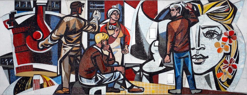 12 13 Suedseite - Kunst zum Leben - DDR, Walter Womacka - Hintergrund