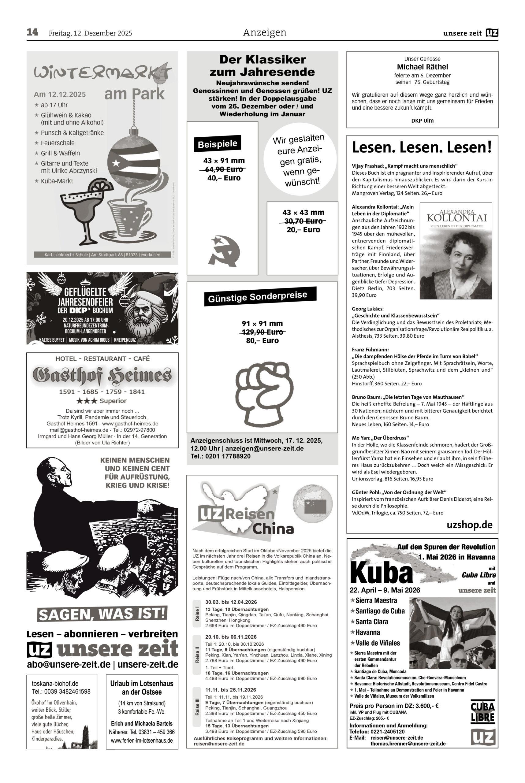 UZ 2025 50 Seite 14 scaled - Anzeigen 2025-50 - Anzeigen - Anzeigen