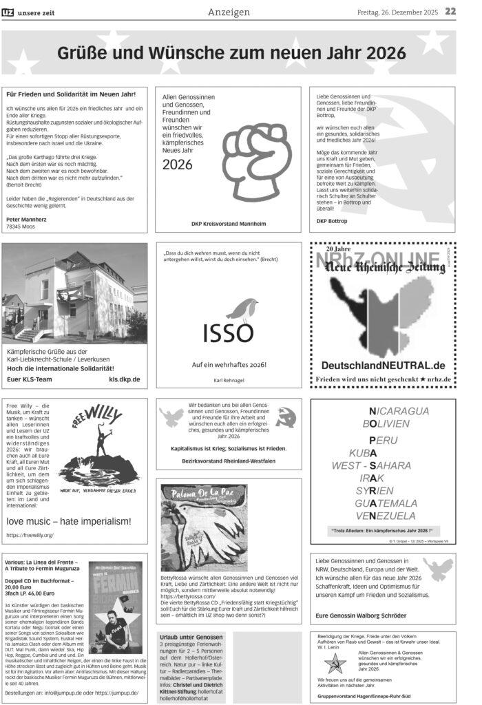 UZ 2025 52 Seite 22 1 - Anzeigen 2025-52 - Anzeigen - Anzeigen