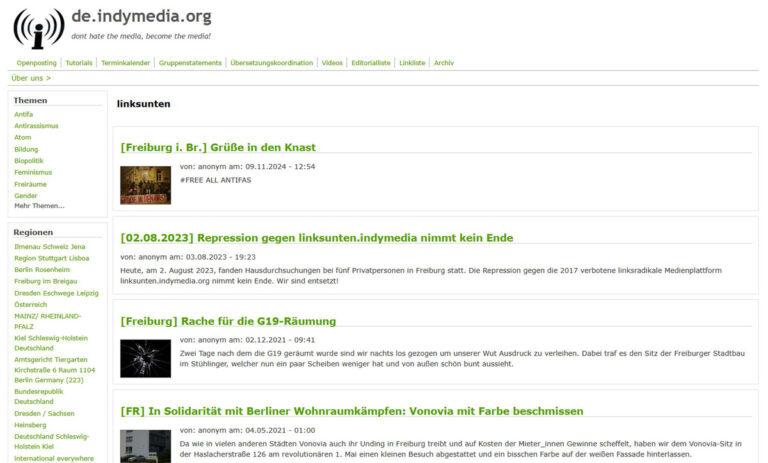 Screenshot linksunten - Alle Einsprüche der Betroffenen erfolgreich - Fabian Kienert - Fabian Kienert
