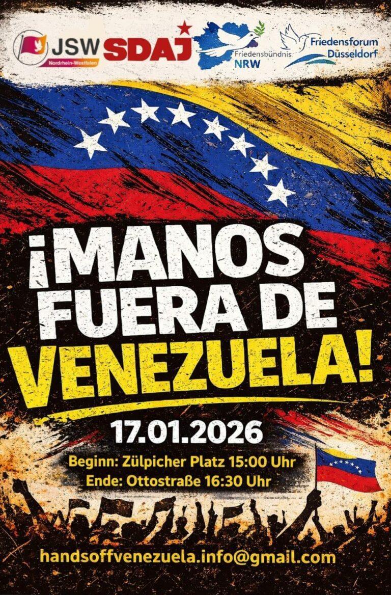 Sharepic venezuela koeln - Köln für Caracas - JSW Nordrhein-Westfalen - JSW Nordrhein-Westfalen