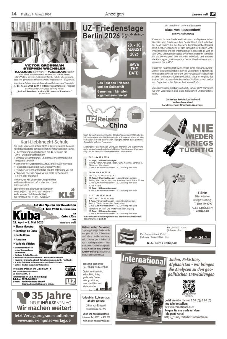 UZ 2026 02 Seite 14 - Anzeigen 2026-02 - Anzeigen - Blog, Aktion