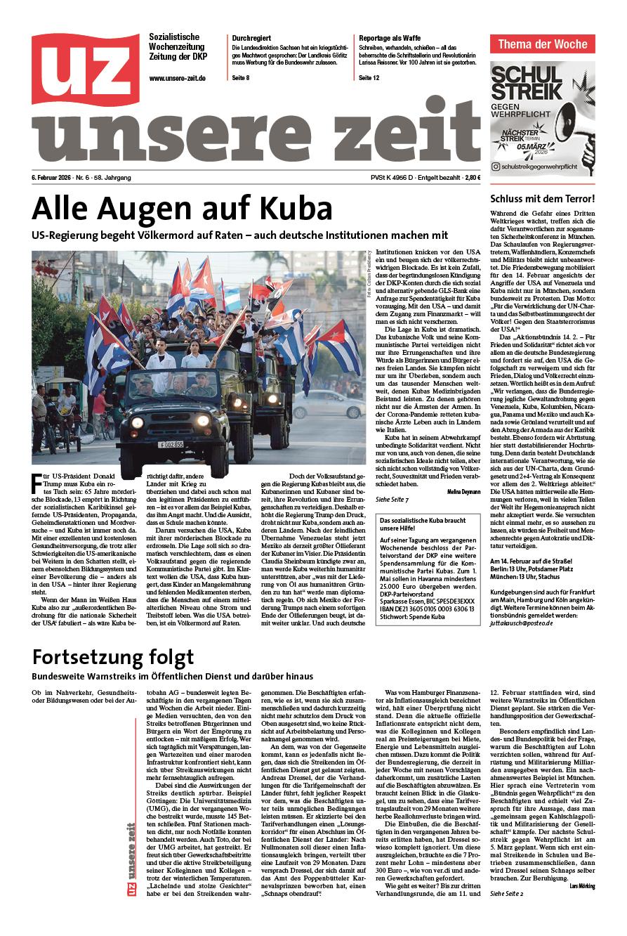 UZ 2026 06 Seite 01 - Anzeigen 2026-06 - UZ vom 6. Februar 2026 - UZ vom 6. Februar 2026