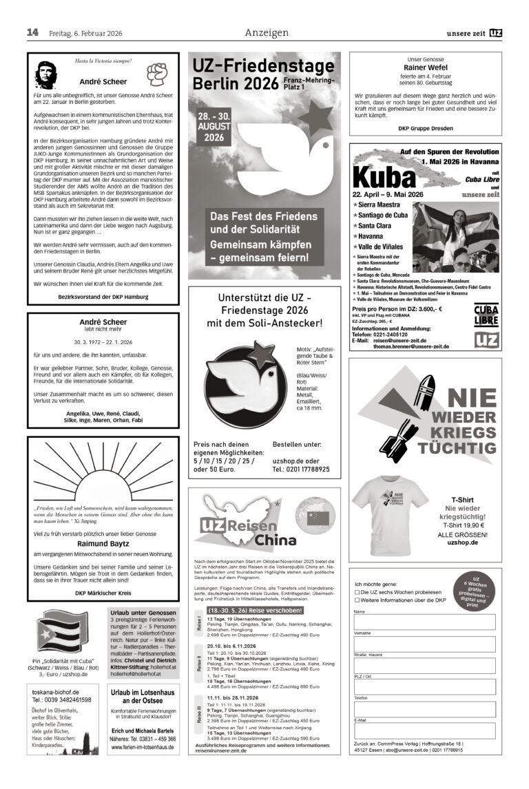 UZ 2026 06 Seite 14 - Anzeigen 2026-06 - Anzeigen - Blog, Aktion