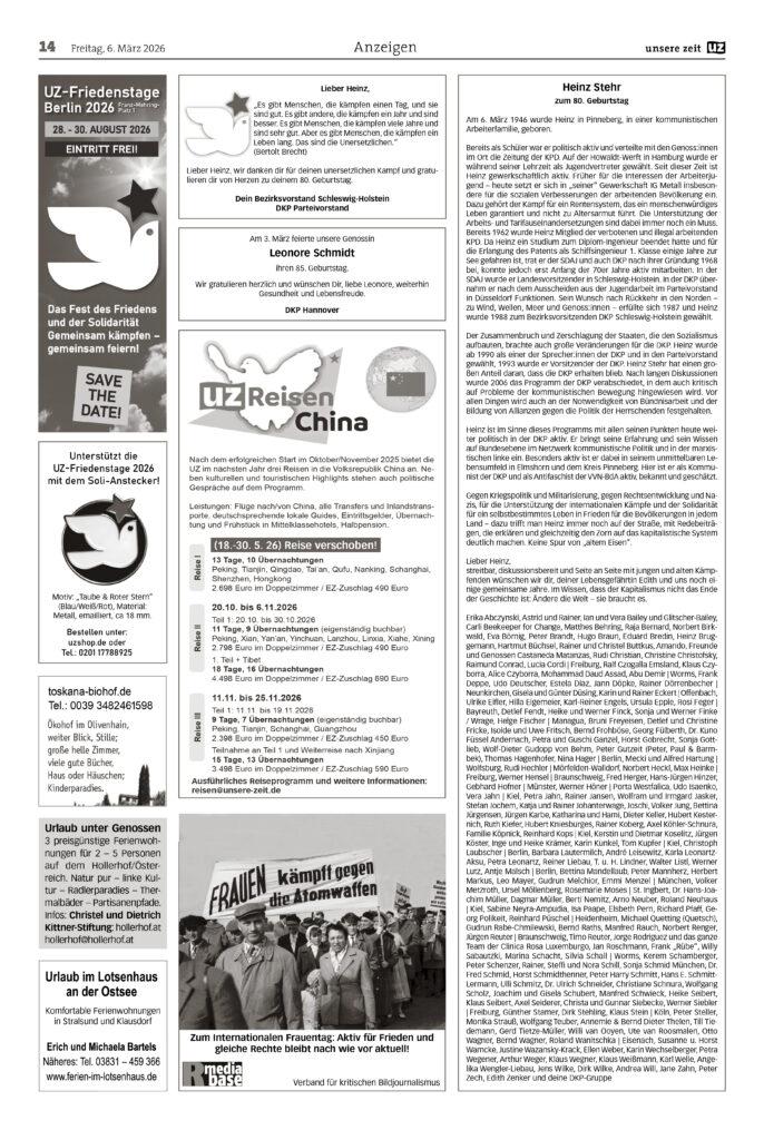 UZ 2026 10 Seite 14 - Anzeigen 2026-10 - Anzeigen - Anzeigen
