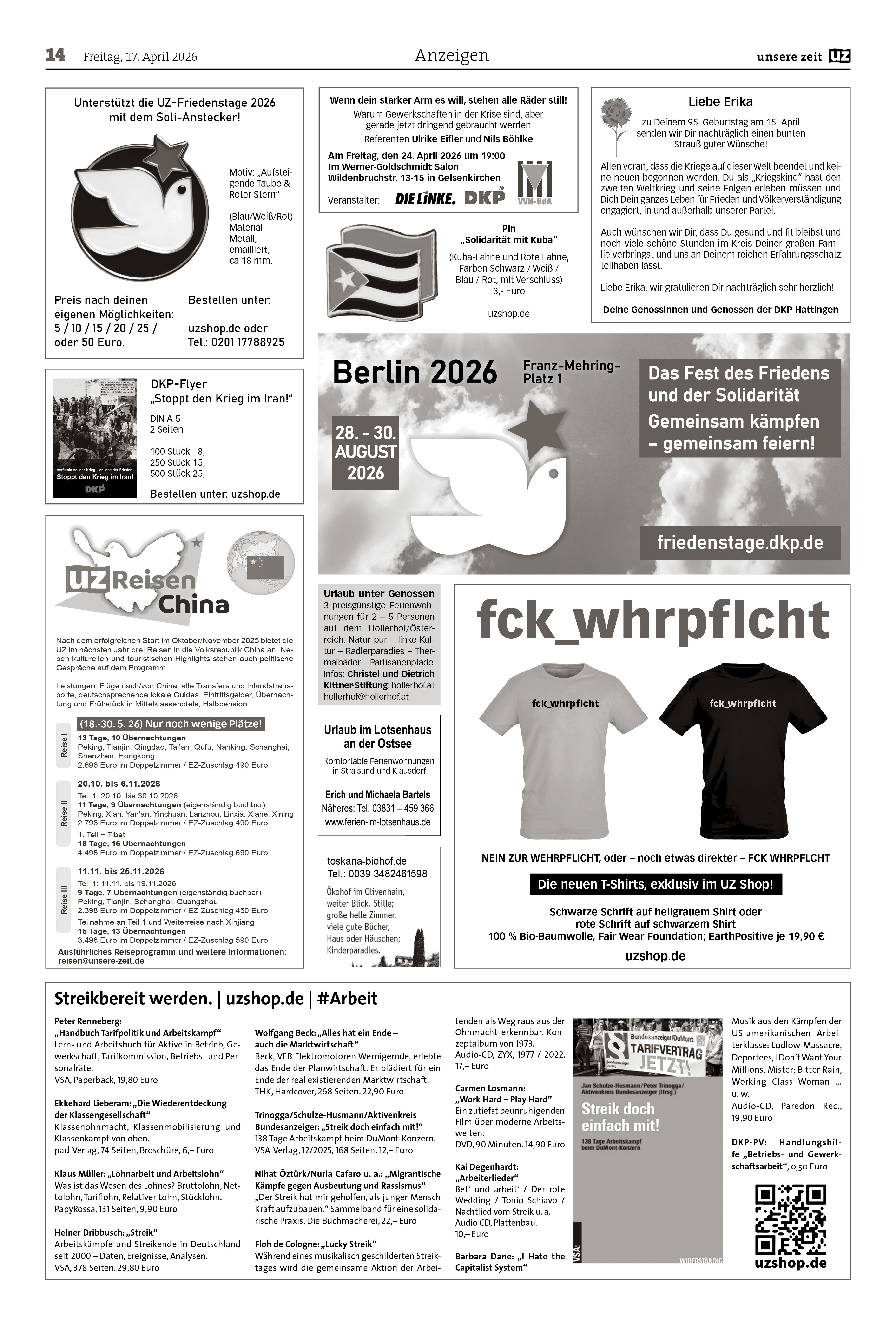 UZ 2026 16 Seite 14 - Anzeigen 2026-16 - Anzeigen - Anzeigen