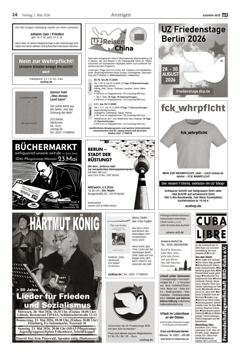 UZ 2026 18 Seite 14 - Anzeigen 2026-18 - Anzeigen - Aktion